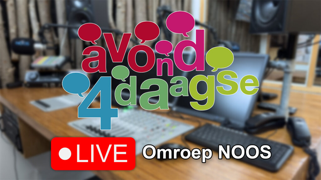 Omroep NOOS live aanwezig bij Avond4Daagse Dedemsvaart
