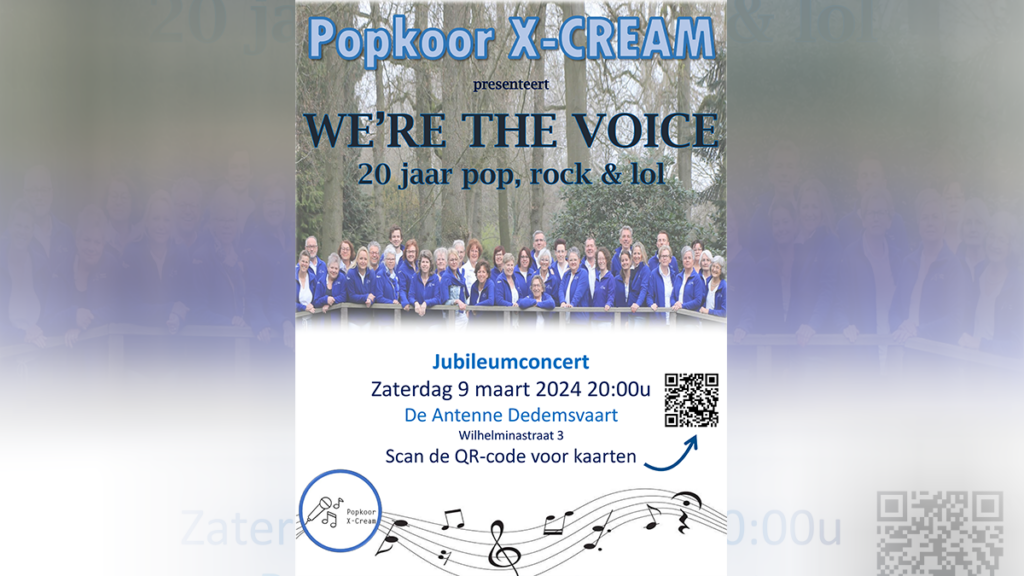 Popkoor X-cream presenteert &#8220;We&#8217;re the Voice&#8221;: 20 jaar pop, rock &#038; lol